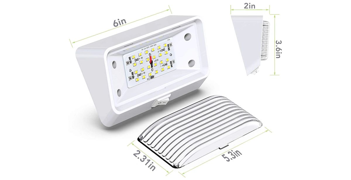 WHITE PORCH LIGHT WITH SWITCH